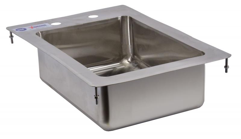 10� x 14� x 5� Stainless Steel Double Tub Drop in Sink with Flat Top